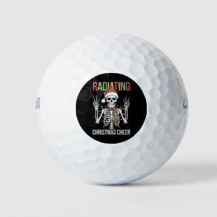 Radiology Christmas Santa Skeleton Xray Technician Golf Balls