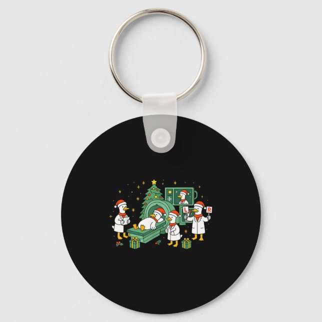 Radiology Funny Goose Ct Scan Christmas Xray Nurse Key Ring (Front)