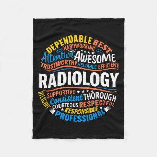Radiology Funny Rad Tech Week Appreciation Radiolo Fleece Blanket