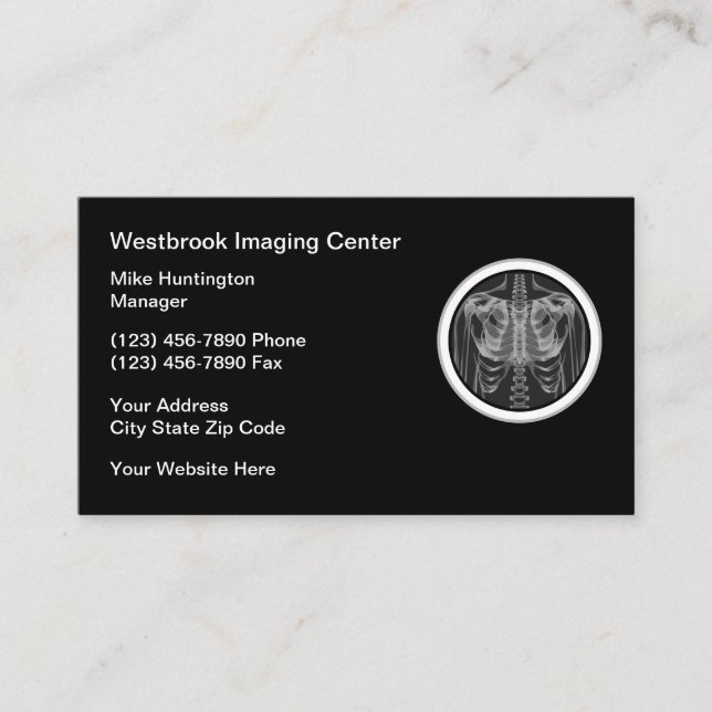 Radiology Imaging Center Business Card (Front)
