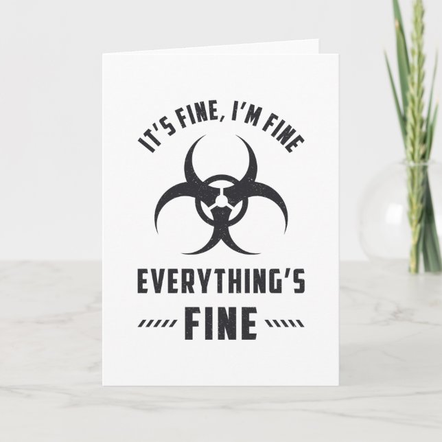 Radiology It's Fine I'm Fine Everything's Fine Card (Front)