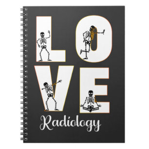 Radiology Love Radiologist Skeleton XRay Notebook