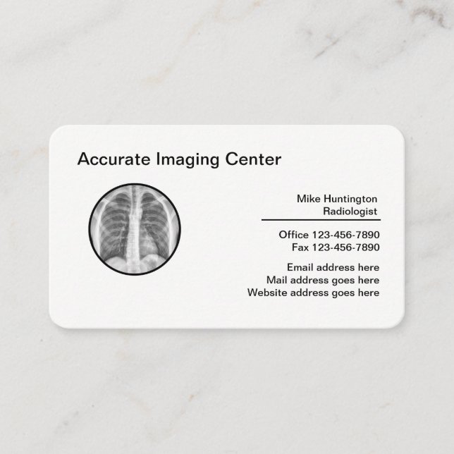 Radiology Medical Imaging Business Cards (Front)