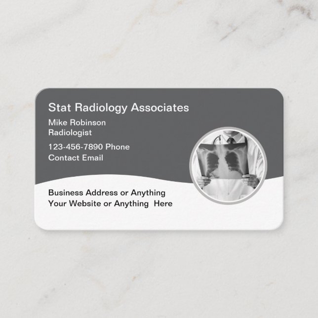 Radiology Medical Imaging Services Business Card (Front)