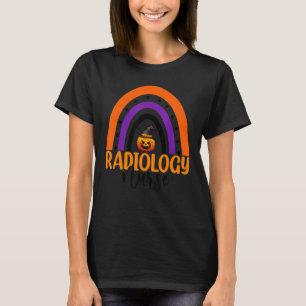 Radiology Nurse Halloween Pumpkin Rainbow Radiolog T-Shirt