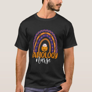 Radiology Nurse Halloween Pumpkin Rainbow Radiolog T-Shirt