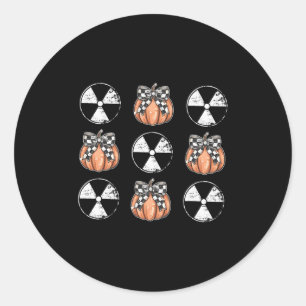Radiology Pumpkin Coquette Fall Autumn Xray Tech H Classic Round Sticker