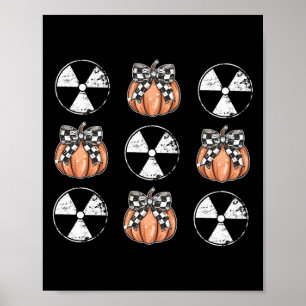 Radiology Pumpkin Coquette Fall Autumn Xray Tech H Poster