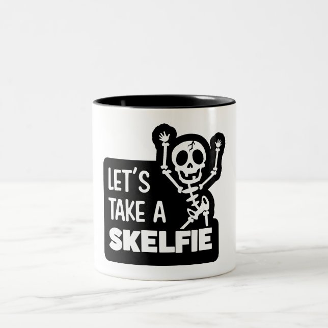 Radiology Pun Let's Take A Skelfie Coffee Mug (Center)