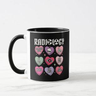 Radiology Skeleton Crew Conversation Hearts Mug