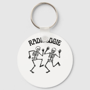 Radiology Skeleton Dance Vintage Humor Key Ring