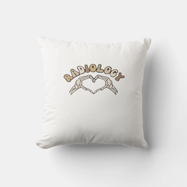 Radiology Skeleton Heart Hands Classic Cushion (Front)
