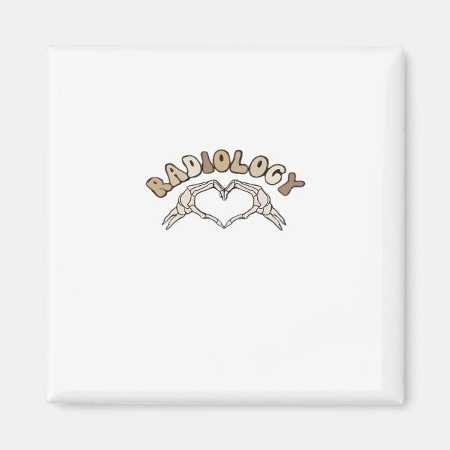 Radiology Skeleton Heart Hands Classic Magnet (Front)