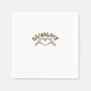 Radiology Skeleton Heart Hands Classic Napkin