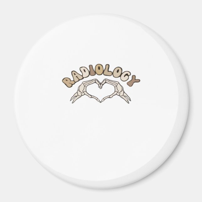 Radiology Skeleton Heart Hands Classic Style Magnet (Front)