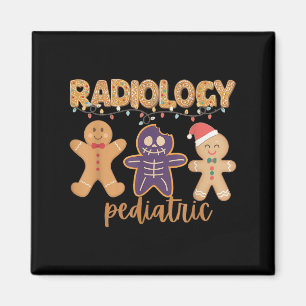 Radiology Tech Pediatric Christmas Gingerbread Man Magnet