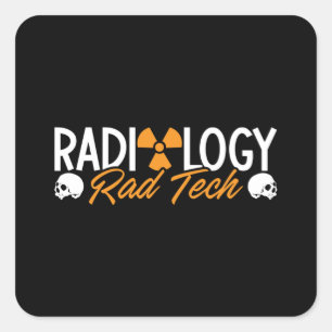 Radiology Tech Rad Medicine Technologist Xray Square Sticker