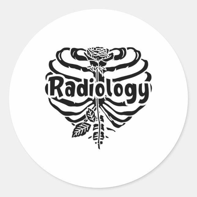 Radiology Tech Rad Nurse Flower Technologist Xray Classic Round Sticker (Front)