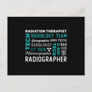 Radiology Tech Radiation Therapist Xray Tech Postcard