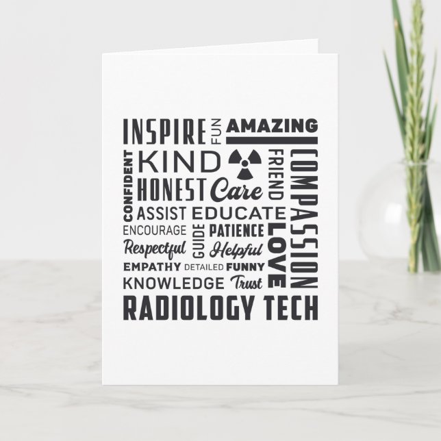 Radiology Tech Technologist Rad Tech X-Ray Tech Card (Front)