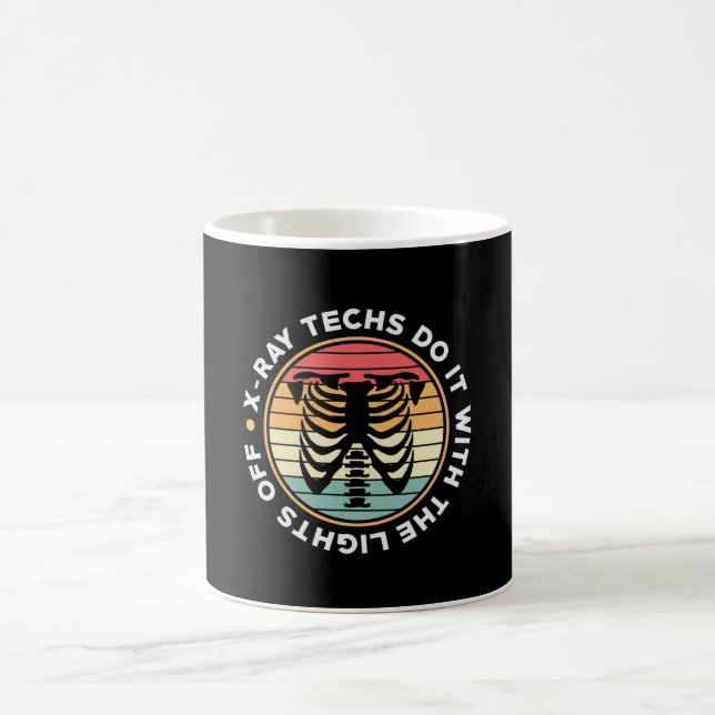 Radiology Tech X-Ray Techs Do It Retro Xray Tech Coffee Mug (Center)