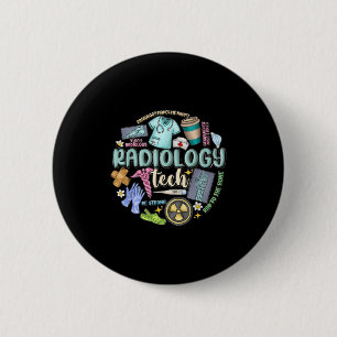 Radiology Technician Christmas Rad Tech X-ray Tech 6 Cm Round Badge