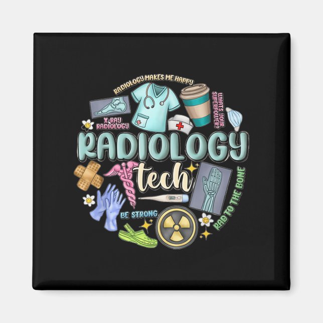 Radiology Technician Christmas Rad Tech X-ray Tech Magnet (Front)
