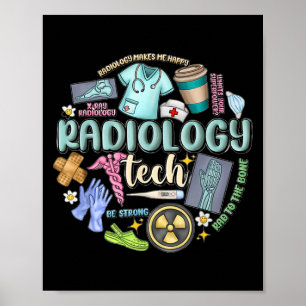 Radiology Technician Christmas Rad Tech X-ray Tech Poster
