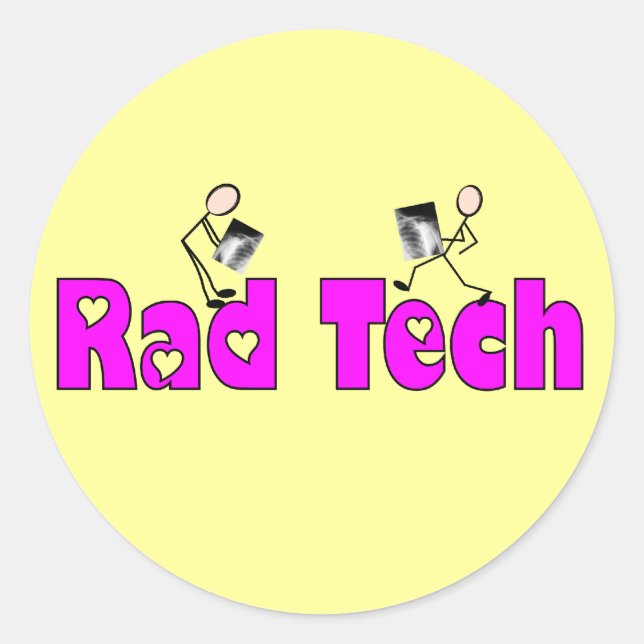 Radiology Technician "Rad Tech" Gifts Classic Round Sticker (Front)