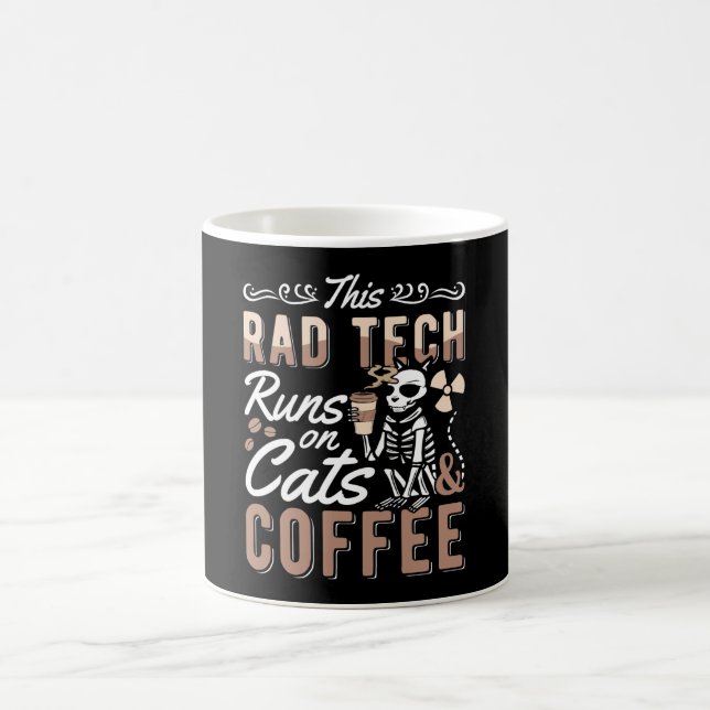 Radiology This Rad Tech Runs Cats And Coffee Xray Coffee Mug (Center)