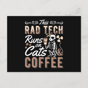 Radiology This Rad Tech Runs Cats And Coffee Xray Postcard