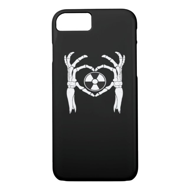 Radiology X-Ray Tech Heart Shaped Skeleton Hands D Case-Mate iPhone Case (Back)