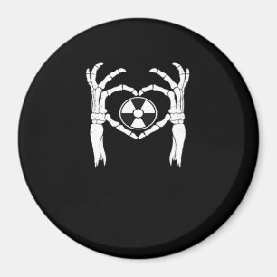 Radiology X-Ray Tech Heart Shaped Skeleton Hands D Magnet