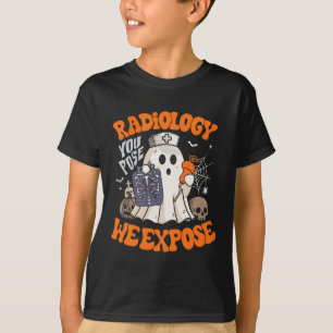 Radiology You Pose We Expose Retro Halloween Xray  T-Shirt