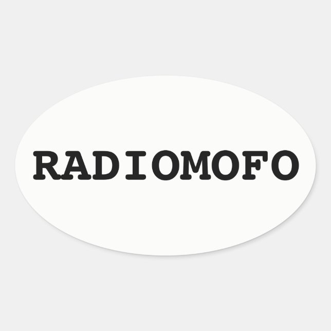 RadioMofo Sticker! Oval Sticker (Front)