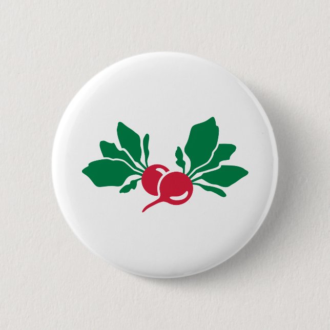 Radish 6 Cm Round Badge (Front)