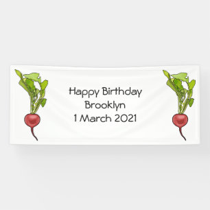 Radish cartoon illustration banner