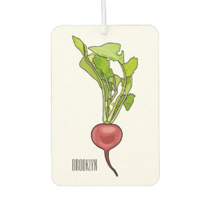 Radish cartoon illustration  car air freshener