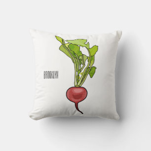 Radish cartoon illustration  cushion