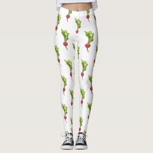 Radish cartoon illustration  leggings