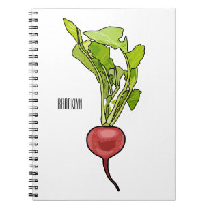 Radish cartoon illustration notebook