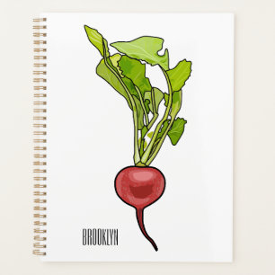 Radish cartoon illustration planner