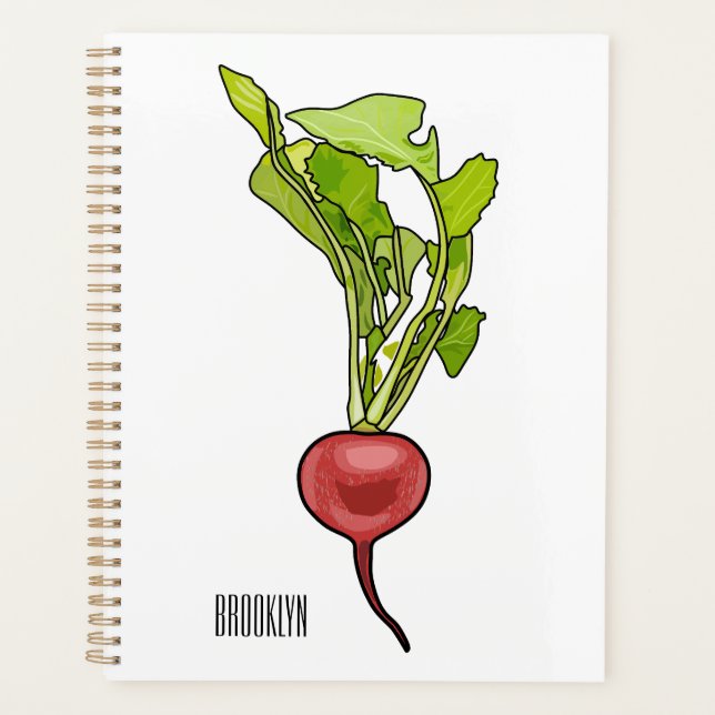 Radish cartoon illustration  planner (Front)