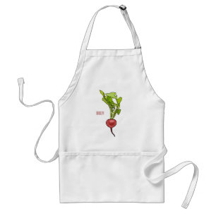 Radish cartoon illustration standard apron