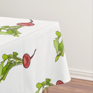 Radish cartoon illustration tablecloth