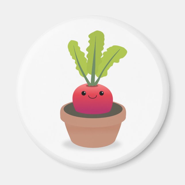 Radish Character Magnet (Front)