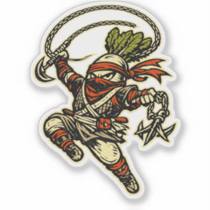 Radish Raider — Funny Daikon Ninja Scout Vintage 