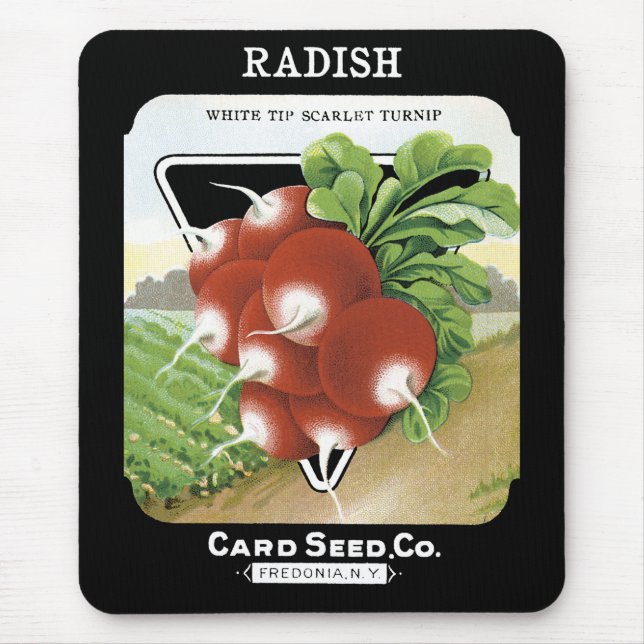 Radish Seed Packet Label Mouse Mat (Front)