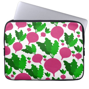 Radish vegetable pattern laptop sleeve