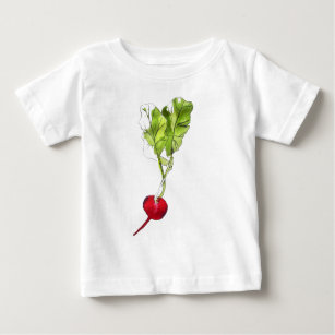 Radish vegetable watercolour illustration art baby T-Shirt